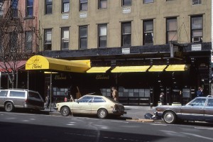 Elaine's Restaurant, 1703 2nd Ave., at E. 88th Street, NYC, photo taken April 1986   